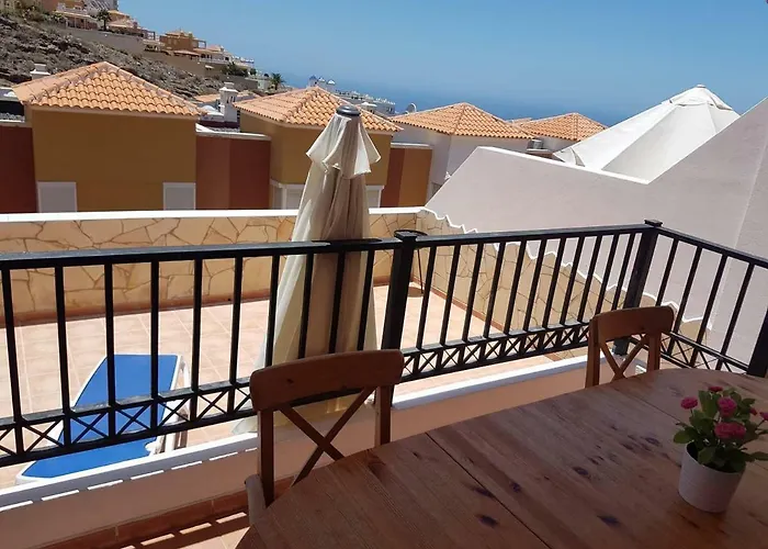 Roque Del Conde With Fantastic Sea View, Terrace, Pool, Wifi, Sat-tv, Garage Адехе